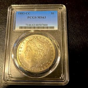 1893 cc Morgan Silver dollar